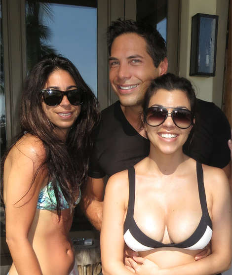 Courtenay Semel, Joe Francis and Kourtney Kardashian